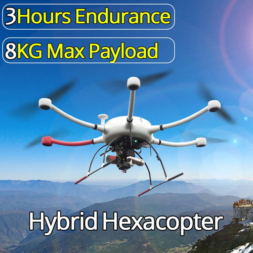 Hybrid drone 3hours endurance and 8kg take off UAV Drone